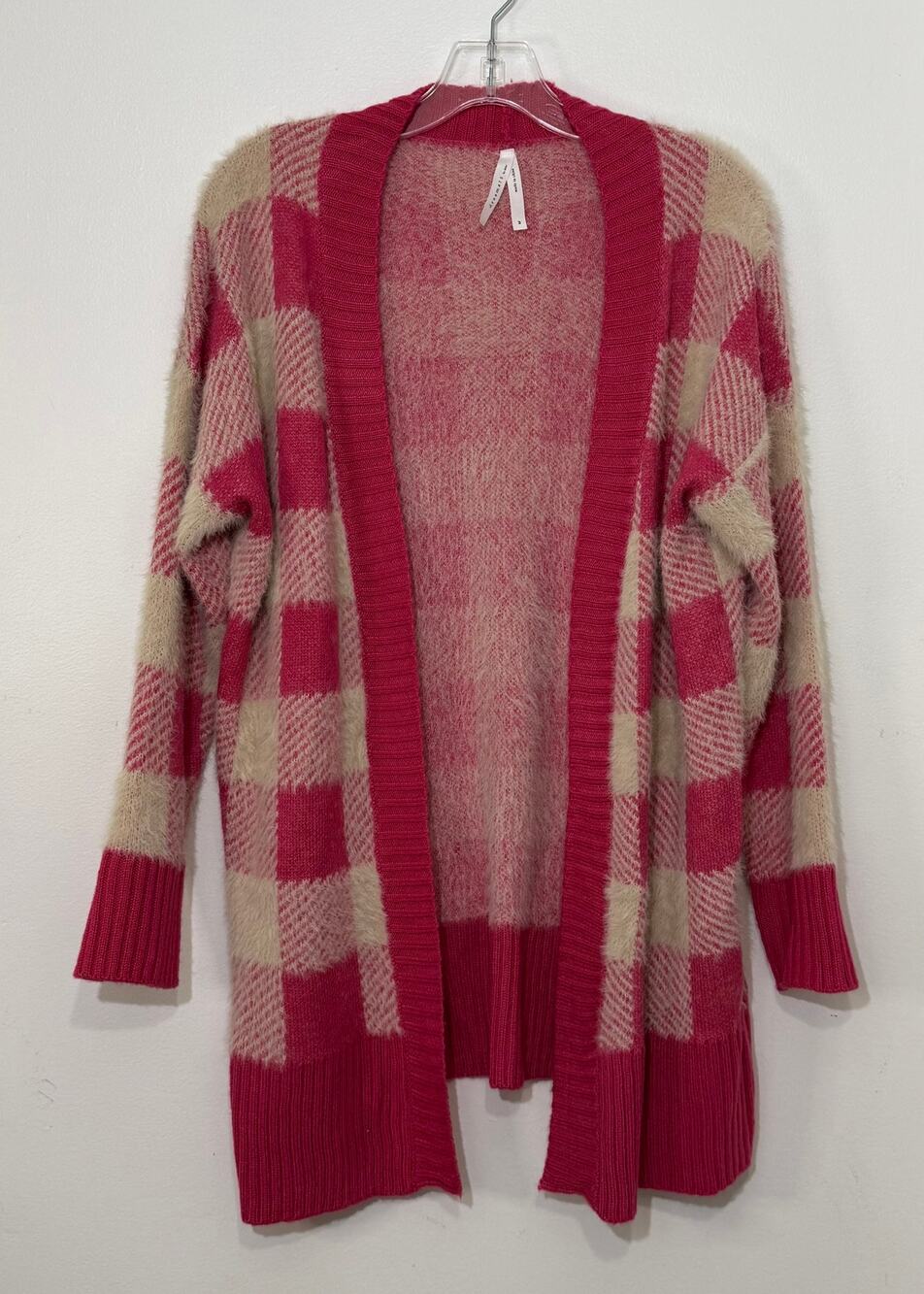 Dreamers by Debut Fuzzy Patchwork Open-Front Cardigan | Medium